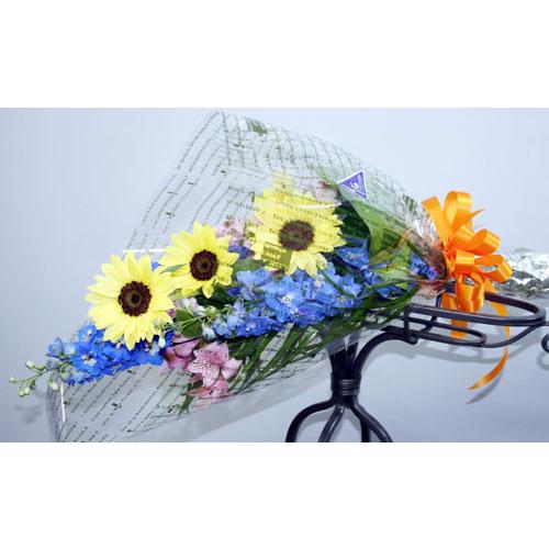 生花　ヒマワリとデルフィニュームの花束【地域限定送料無料】 |  | 04