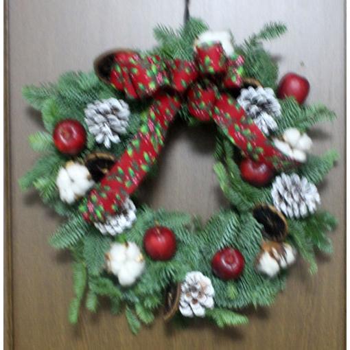 クリスマスリース 生花 リース クリスマス 裏白モミ オレゴン産もみのき モミノキ 樅ノ木 モミの木　ヒムロ杉【生花】【リース】 | 