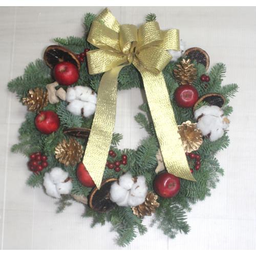 クリスマスリース 生花 リース クリスマス 裏白モミ オレゴン産もみのき モミノキ 樅ノ木 モミの木　ヒムロ杉【生花】【リース】 |  | 01