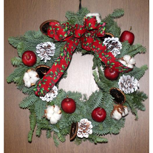 クリスマスリース 生花 リース クリスマス 裏白モミ オレゴン産もみのき モミノキ 樅ノ木 モミの木　ヒムロ杉【生花】【リース】 |  | 03