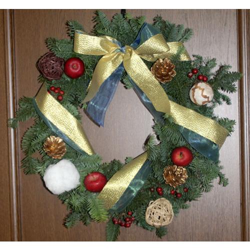 クリスマスリース 生花 リース クリスマス 裏白モミ オレゴン産もみのき モミノキ 樅ノ木 モミの木　ヒムロ杉【生花】【リース】 |  | 05