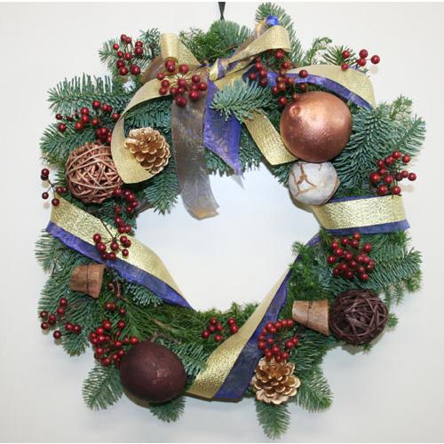 クリスマスリース 生花 リース クリスマス 裏白モミ オレゴン産もみのき モミノキ 樅ノ木 モミの木　ヒムロ杉【生花】【リース】 |  | 03