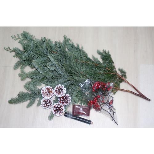 モミの木とヒムロスギのクリスマスリースキット  手作りキット 生花 切花 資材 |  | 08