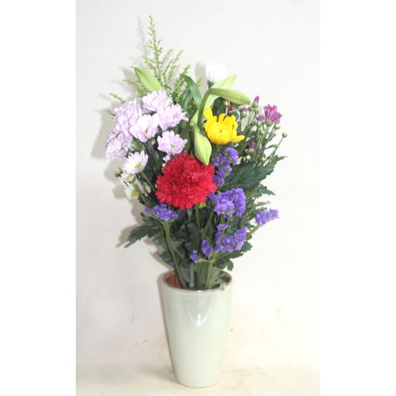 仏花セット　ユリ　菊　 生花 お供え 花束 お彼岸 お盆 墓参り 仏壇 | 