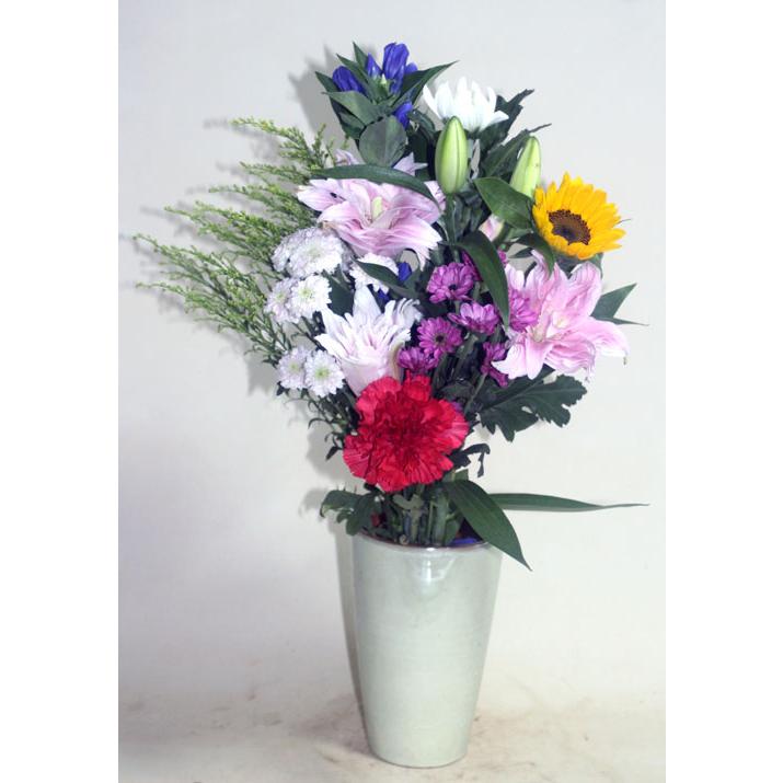 仏花セット　ユリ　菊　 生花 お供え 花束 お彼岸 お盆 墓参り 仏壇 |  | 02