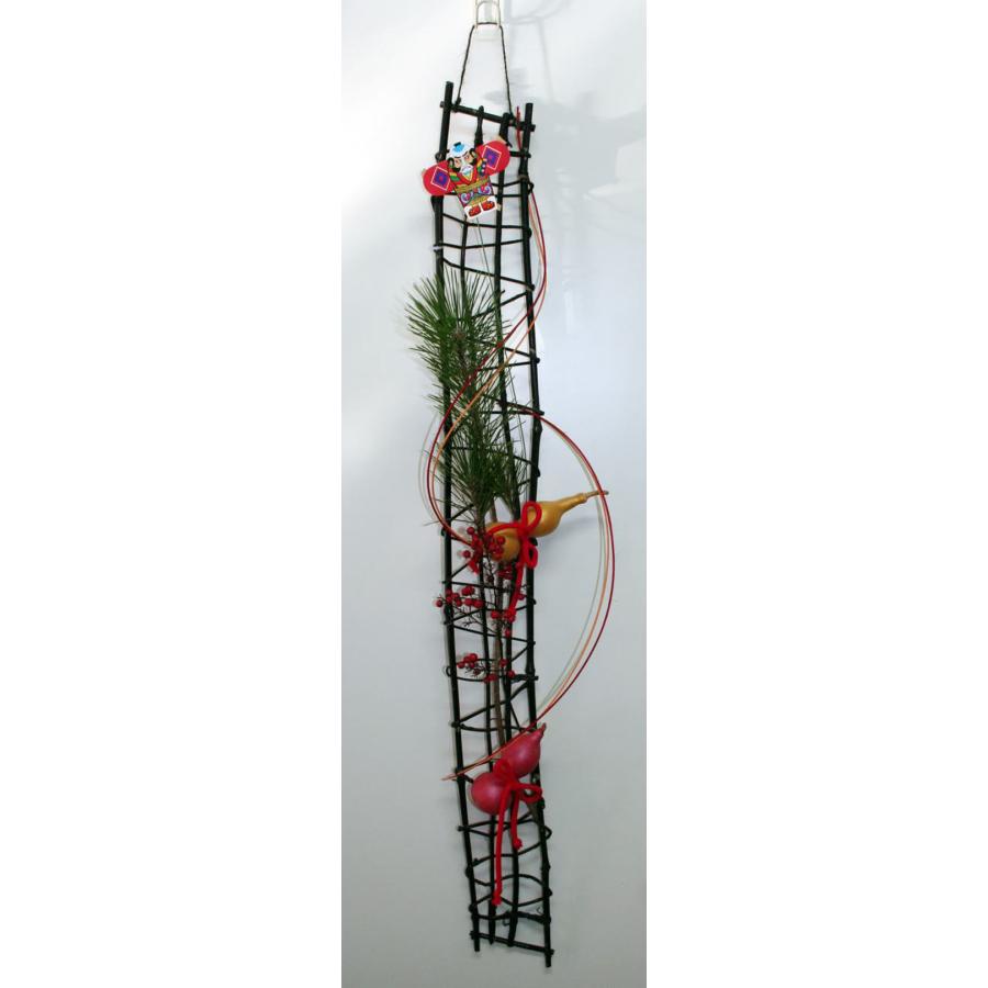 お正月用　竹格子のドア飾り【生花】【資材】 |  | 01