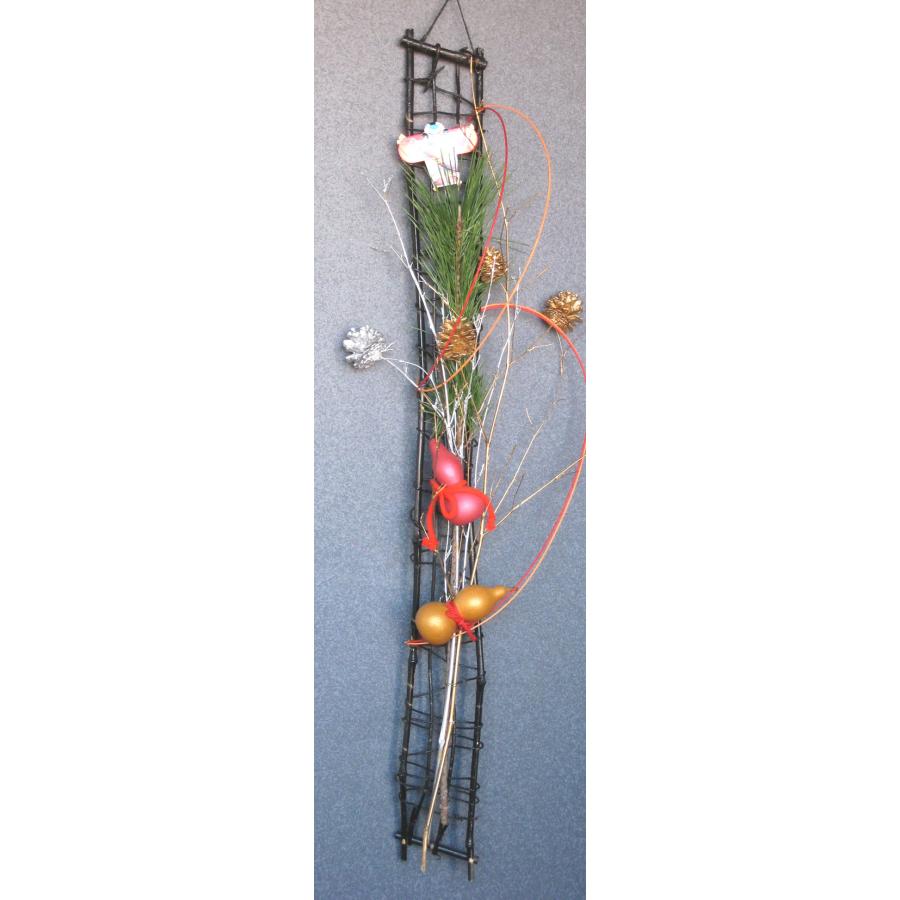 お正月用　竹格子のドア飾り【生花】【資材】 |  | 02