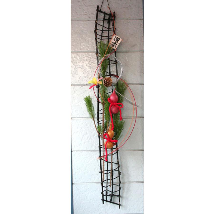 お正月用　竹格子のドア飾り【生花】【資材】 |  | 03