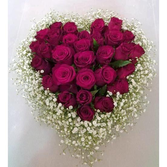 生花 ハート型の赤バラ フラワーケーキ フラワーギフト  誕生日 お祝い 開店祝い  ウエディング ブライダル 結婚記念日 バレンタインデー 【地域限定送料無料】 |  | 05