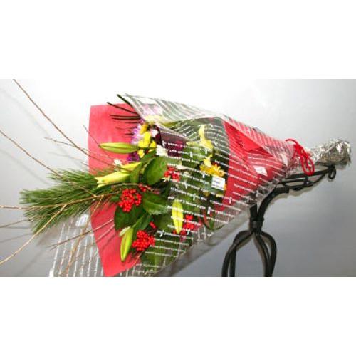 正月 迎春の花束  生花 フラワーギフト 花の贈り物 寿 お祝い 菊　床の間　ディスプレー　新年のごあいさつ |  | 01