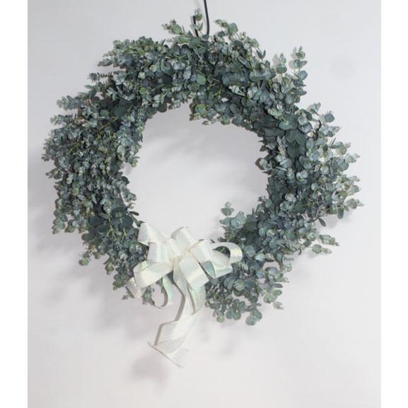 ユーカリのフラワーリース グリーンリース【生花】壁掛け 玄関ドア飾り　ドアリース ユーカリリース クリスマスリース【限定付送料無料】ドア飾り |  | 09