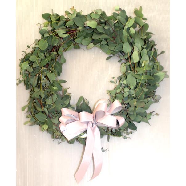 ユーカリのフラワーリース グリーンリース【生花】壁掛け 玄関ドア飾り　ドアリース ユーカリリース クリスマスリース【限定付送料無料】ドア飾り |  | 08