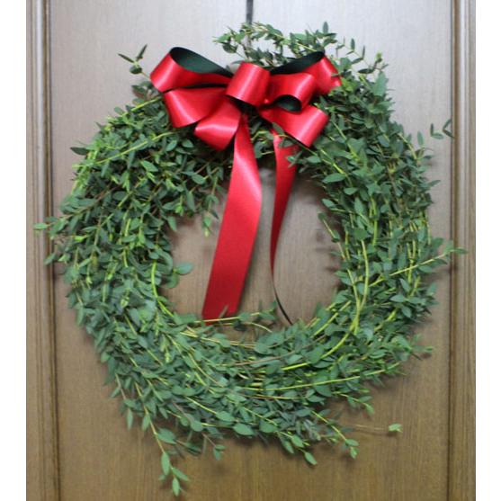 ユーカリのフラワーリース グリーンリース【生花】壁掛け 玄関ドア飾り　ドアリース ユーカリリース クリスマスリース【限定付送料無料】ドア飾り |  | 05