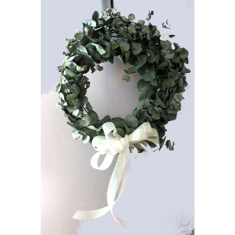 生花のユーカリで作るリースキット グリーンリース ユーカリリース 壁掛け ドアリース 香りのリース フラワー リース クリスマスリース 手作りキット 玄関 |  | 01