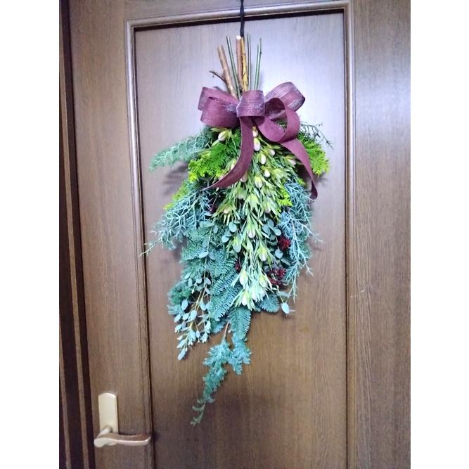 クリスマススワッグ　クリスマスリース　生花　壁掛け　ドア飾り 裏白モミ オレゴン産もみのき モミノキ 樅ノ木 モミの木　ヒムロ杉【生花】【リース】 |  | 01