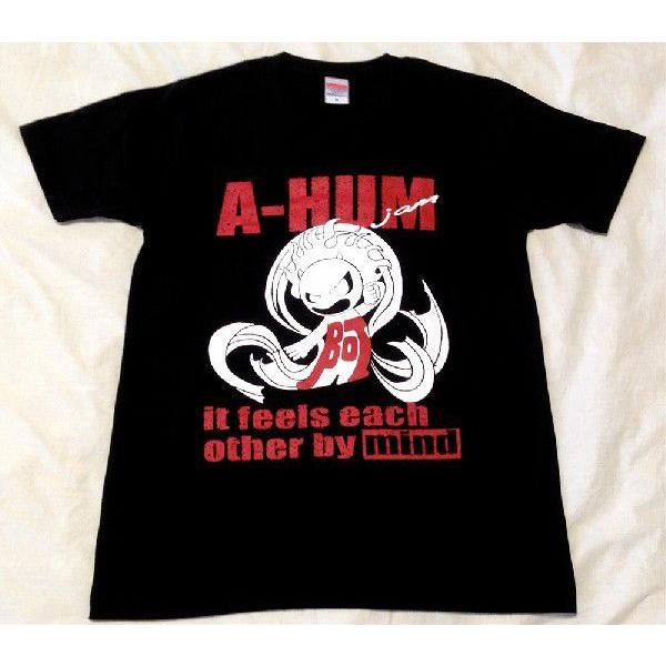 SALE 和柄 デザイン 半袖 Tシャツ プリント オリジナル メール便可 阿吽「ブラック：胸赤×背赤」 |  | 01