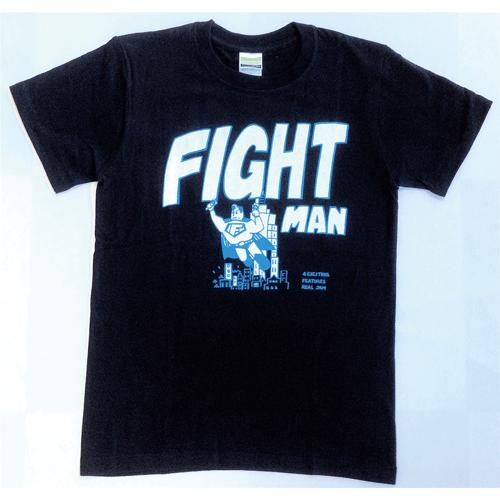 SALE 半袖 Tシャツ デザイン プリント オリジナル メール便可 FIGHT MAN「ブラック」 |  | 01