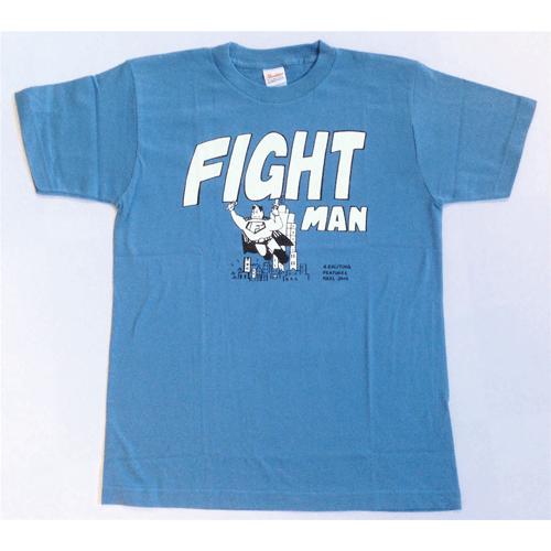 SALE 半袖 Tシャツ デザイン プリント オリジナル メール便可 FIGHT MAN「ストーンブルー」 |  | 01