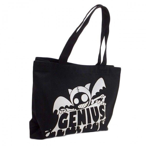 トートバッグ キャンバス デザイン プリント オリジナル Genius「ブラック」 |  | 02