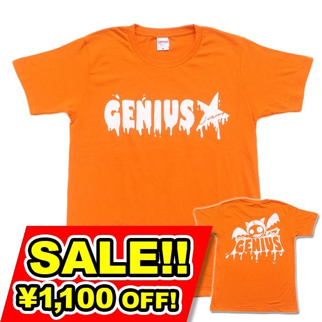 SALE 半袖 Tシャツ キャラクター デザイン プリント オリジナル メール便可 Genius「オレンジ」 | 