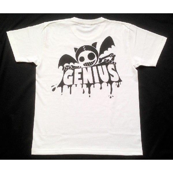 SALE 半袖 Tシャツ キャラクター デザイン プリント オリジナル メール便可 Genius「ホワイト」 |  | 02