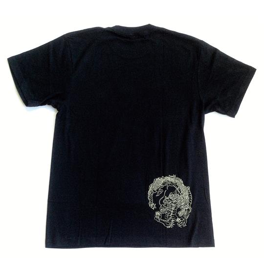SALE 和柄 デザイン 半袖 Tシャツ プリント オリジナル メール便可 龍「ブラック」 |  | 03