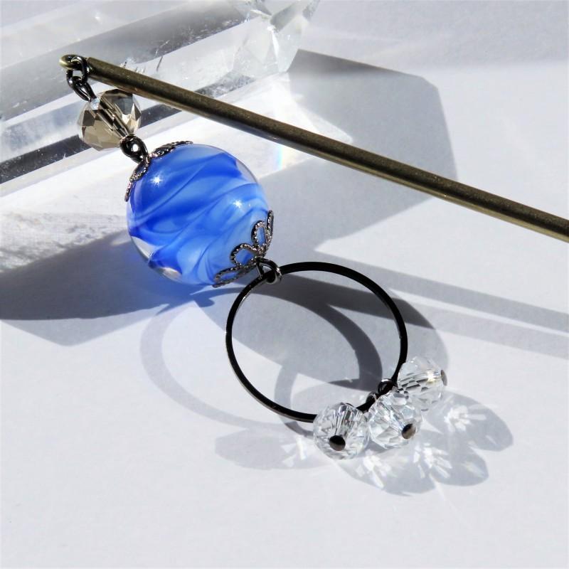 かんざし 一本簪 とんぼ玉 伝統的 ガラス工芸 ビーズ 国産 大阪産