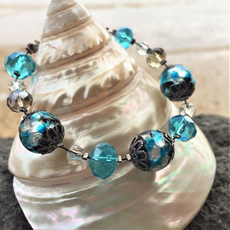 ほたる玉 ブレスレット ホタル ガラス とんぼ玉 光る 沖縄 琉球 お土産 スカイブルー Okwb05 大阪とんぼ玉沖縄ほたる玉studio技 通販 Yahoo ショッピング