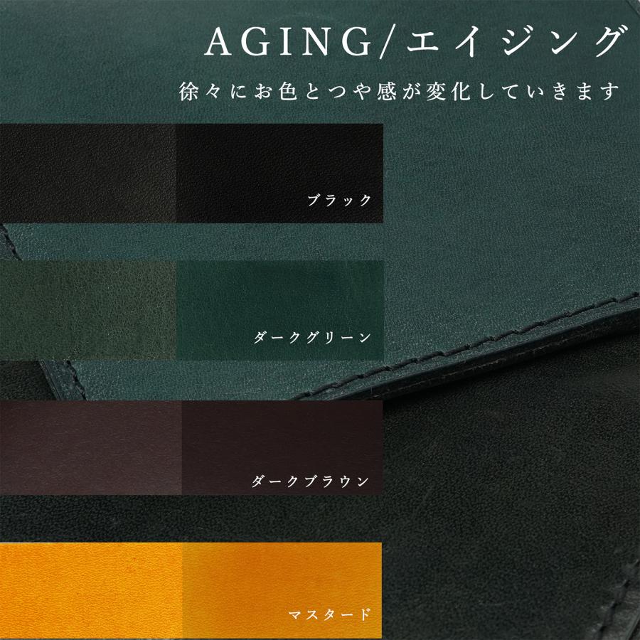 薄い財布 コンパクト ミニ 二つ折り ファスナー 本革 日本製 カード 小銭 お札 メンズ レディース POKET FIT |  | 20