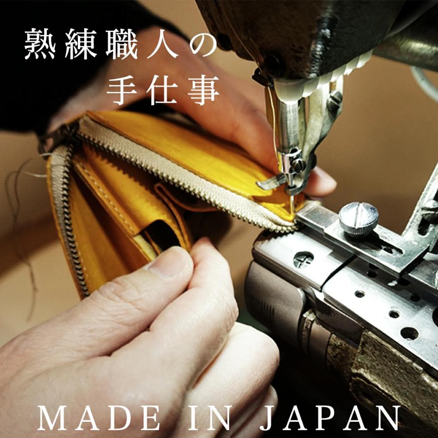 薄い財布 コンパクト ミニ 二つ折り 本革 日本製 カード 小銭 お札 鍵 収納 POKET |  | 24