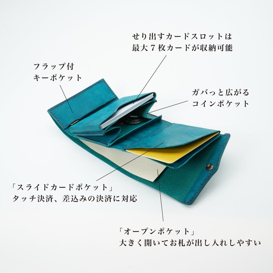 小さい速い多収納財布「timik ティミック」手のひらサイズ 三つ折り