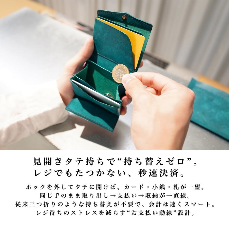 timik ティミック　三つ折りコンパクト財布 圧倒的な携行性！カードサイズの極小三つ折り財布『timik