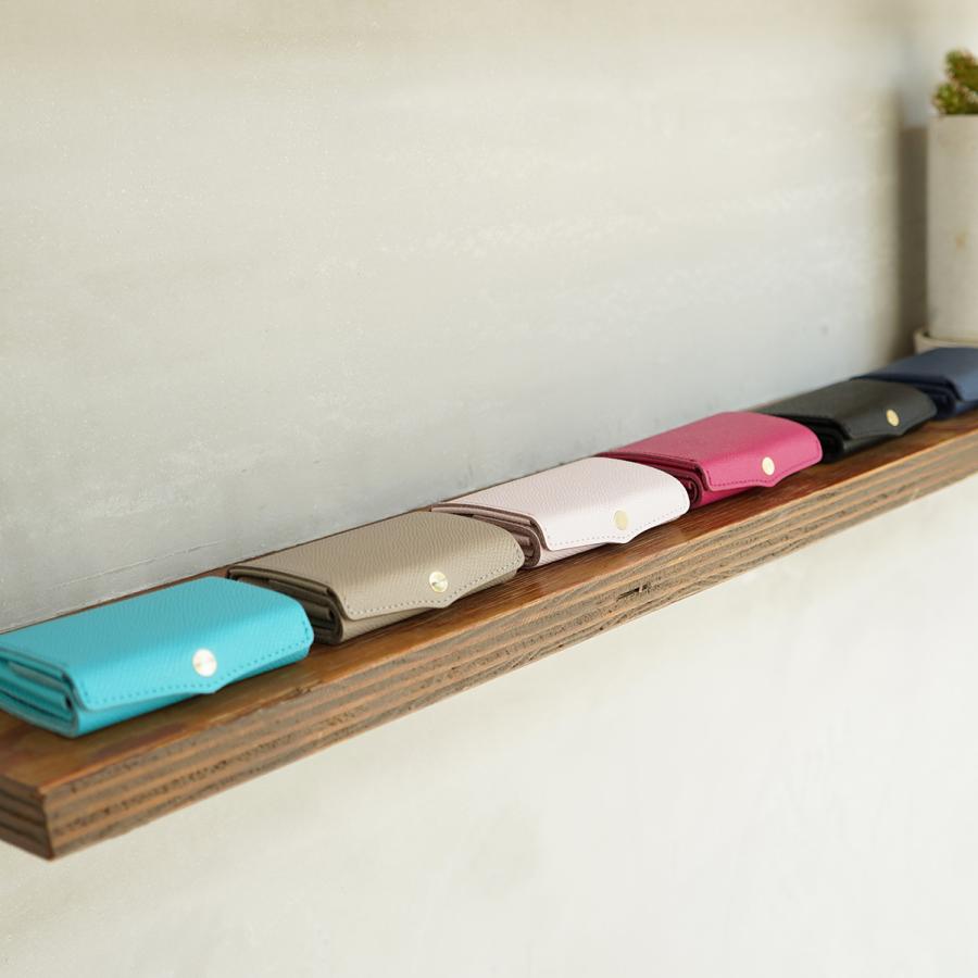 極小軽量三つ折り財布「timik airy」カードサイズ ロール収納 お札が折れない タッチ決済 本革 姫路レザー 日本製 カード8枚 小銭15枚 札12枚 メンズ レディース |  | 23