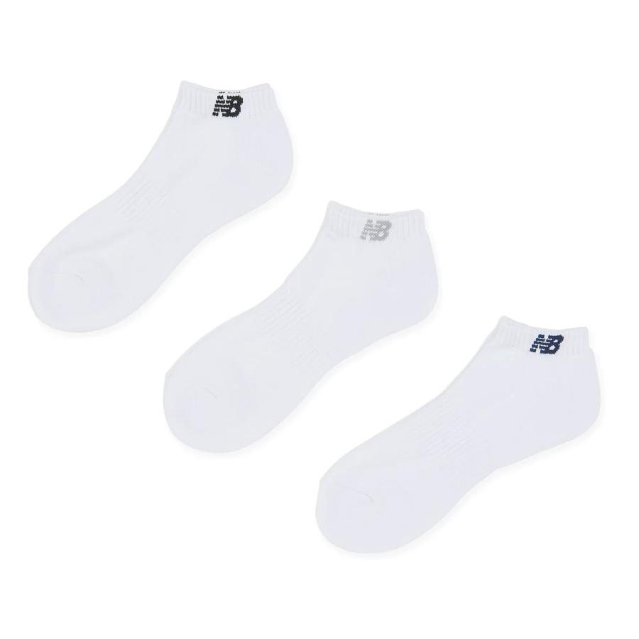 ニューバランス New Balance ショートレングス ソックス 3足組 ホワイト 白 ショートレングス3Pソックス WTカラー | New Balance