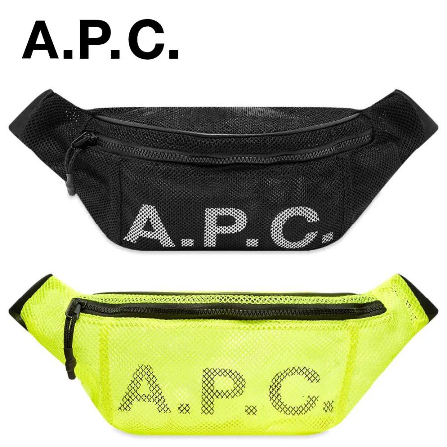 A.P.C. アーペーセー メッシュ ロゴ リバウンド ヒップ バッグ