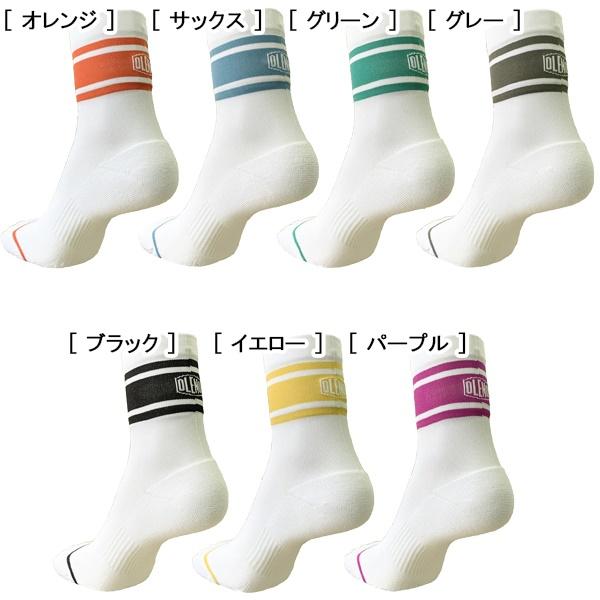 OLENO オレノ Comod(y) Life ロークルー ストライプ ライン ソックス 吸水 速乾 ドライ 着圧 サポート アーチクッション 日本製　メール便送料無料 |  | 03