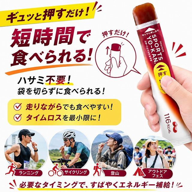 井村屋 スポーツようかん あずき エネルギー補給 スティックようかん 持久系スポーツ 登山 ランニング 補給食　メール便送料無料 |  | 02