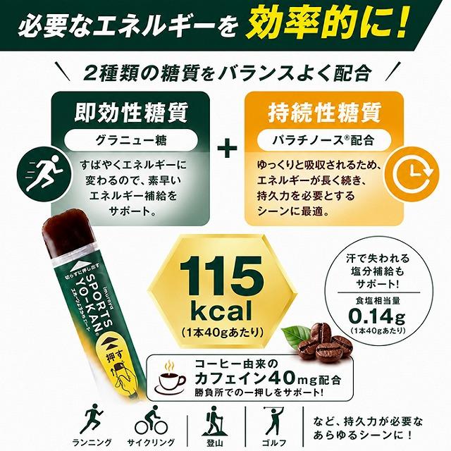 井村屋 スポーツようかん コーヒー エネルギー補給 スティックようかん 持久系スポーツ 登山 ランニング 補給食　メール便送料無料 |  | 01