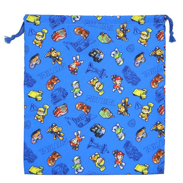 パウパト ロール 巾着 Ｌ マルチ バッグ 体操着入れ 入園 入学 新学期 登園 通学 かばん 絵本袋 お稽古 進学 小学生 幼稚園 学童　メール便送料無料 |  | 03