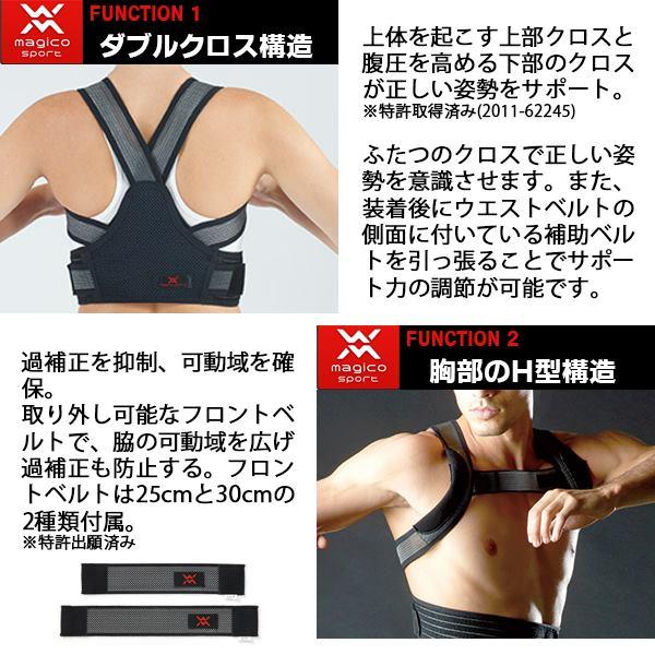 マジコスポルト magico sport 姿勢　サポーター コア 背中 体幹 矯正 バランス 日本製 中山式  猫背 メンズ レディース　送料無料 |  | 02