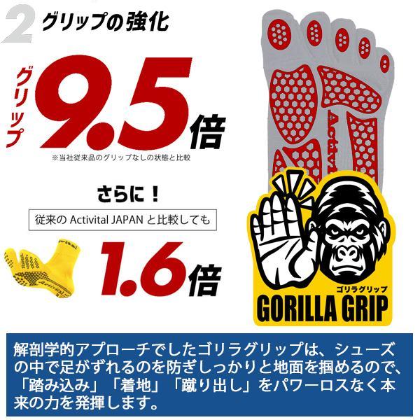 Activital アクティバイタル フット サポーター プロ ラン ソックス 靴下 5本指 グリップ アーチ 滑り止め ランニング マラソン トレイル 駅伝 PRO RUN |  | 03
