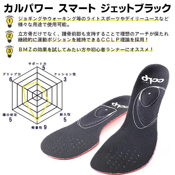 BMZ ビーエムゼット インソール カルパワー スマート ジェット ブラック 中敷き アーチ キュボイド 立方骨 CCLP　メール便送料無料 |  | 01