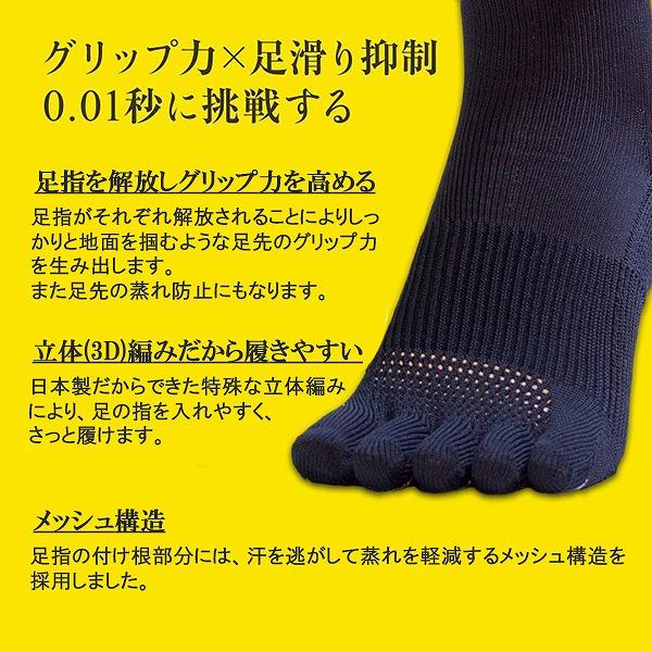 Runtage ランテージ IDATEN SOLID 韋駄天 5本指 ソックス 足袋 イイダ 靴下 スポーツ ランニング マラソン 登山 ハイキング 男女兼用　メール便送料無料 |  | 02