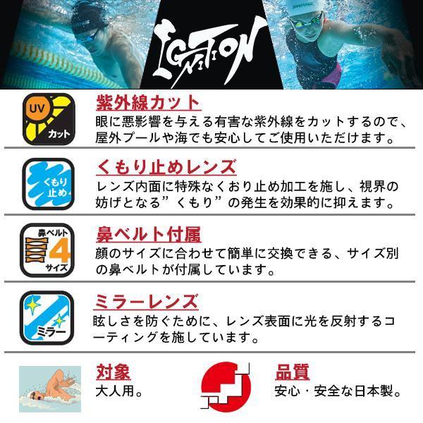 SWANS スワンズ スイミング ミラー レーシング ゴーグル IGNITION-M 自由形専用  競泳 FINA承認 日本製　メール便送料無料 | SWANS | 02