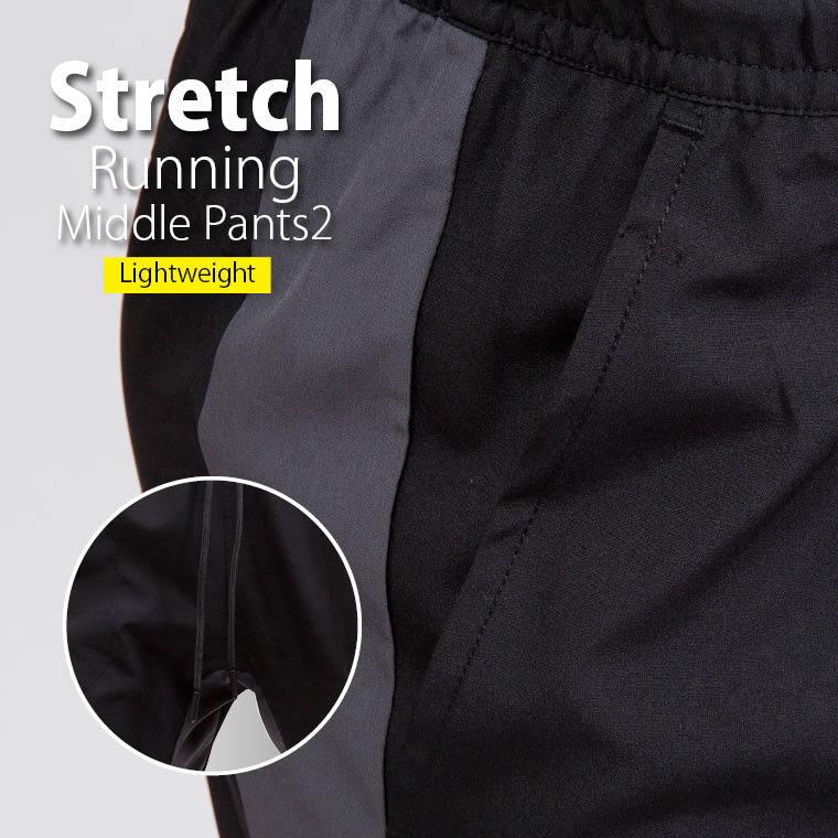 BODYMAKER ボディメーカー ストレッチランニングミドルパンツ２　 トレーニングウエア スポーツ 運動 フィットネス 追跡 メール便送料無料 | BODYMAKER | 03