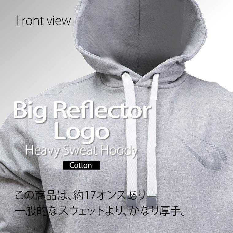 BODYMAKER ボディメーカー ビッグリフレクターロゴ　ヘビースウェットフーディ１　送料無料 トレーニング フィットネスウエア 運動 ジャージ スポーツ | BODYMAKER | 07