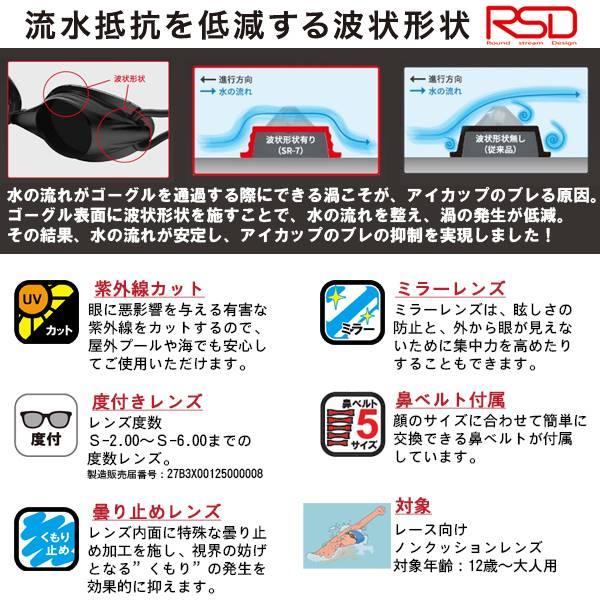 SWANS スワンズ ノン クッション 度付き 近視 ミラー スイム ゴーグル レンズ セット SRCL-7M スイミング ゴーグル 競泳 レーシング 日本製 |  | 01