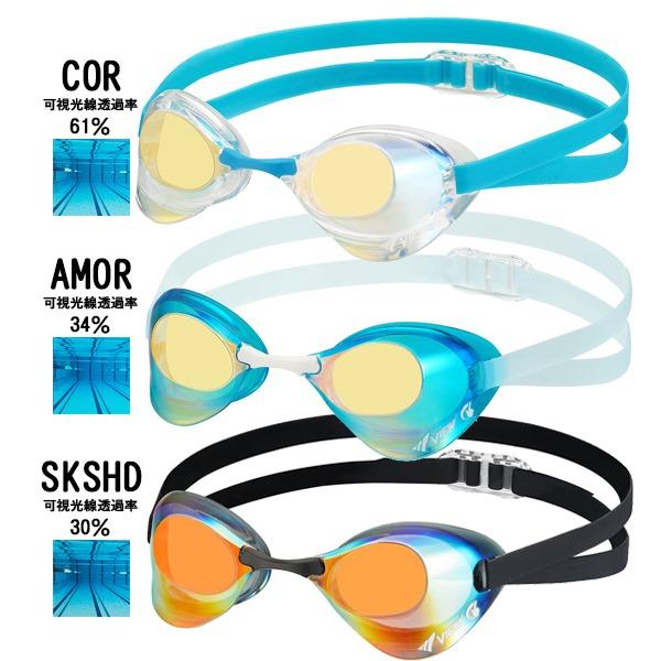 VIEW(ビュー) ノンクッション ミラー レーシング ゴーグル 水中メガネ 競泳 曇り止め 紫外線カット/FINA承認 Blade V121SAM TABATA メール便送料無料 | Tabata | 06