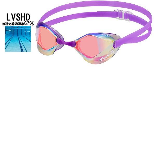 VIEW(ビュー) ノンクッション ミラー レーシング ゴーグル 水中メガネ 競泳 曇り止め 紫外線カット FINA承認 Blade F V122ESAM TABATA メール便送料無料 | Tabata | 06