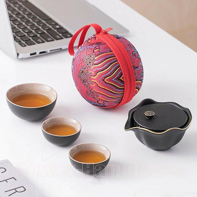 旅行ポータブル白磁カンフーティーセット、家庭用お茶セット。 楽天市場】【25％OFFクーポン】ティーポット カップ マルチ ティー